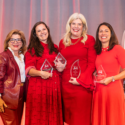 Women of Impact holding awards